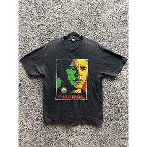 Barack Obama Double Sided 2008 History In The Making T-Shirt Size Large in Black